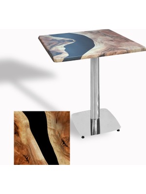 Dockers Tokyo Kare Masa (Kromnikel) 60X60 cm - (Werzalit, Wermodin ve Allzalit Tabla) - Epoxy