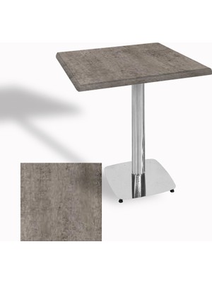 Dockers Tokyo Kare Masa (Kromnikel) 70X70 cm - (Werzalit, Wermodin ve Allzalit Tabla) - Kahve Oxid