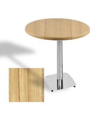 Dockers Tokyo Yuvarlak Masa (Kromnikel) Çap 60CM - (Werzalit, Wermodin ve Allzalit Tabla) - Coco Bolo