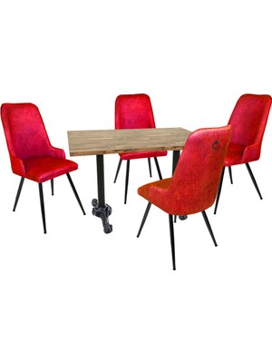 Dockers Çipa Laminat - Çırağan Masa Takımı - Bordo