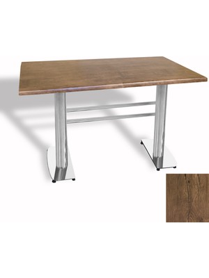 Dockers Tokyo Masa Kromnikel (Werzalit, Allzalit Yada Wermodin Tabla 80X120) - Rustic Dark