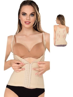 Bipamuk Kadın Lateks Korse Ayarlanabilir Askı Balenli Destek Bel ve Karın Toparlayıcı