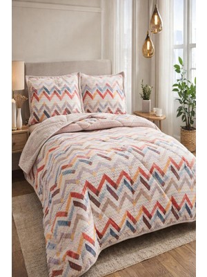 Özdilek Chevron Cottony Battaniyeli Yorgan Seti Çift Kişilik