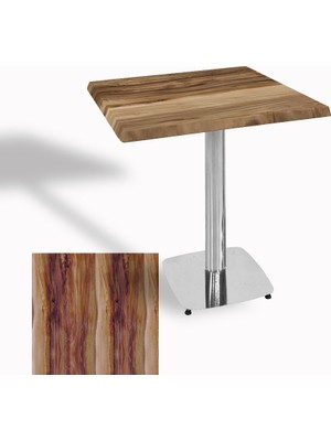 Dockers Tokyo Kare Masa (Kromnikel) 80X80 cm - (Werzalit, Wermodin ve Allzalit Tabla) - Indiana Wood