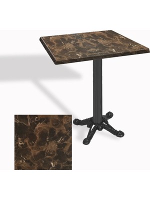 Dockers Çipa Döküm Ayak Kare Masa 60X60 cm - (Werzalit, Wermodin ve Allzalit Tabla) - Karacabey Mermer