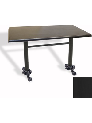 Dockers Çipa Döküm Ayak Masa 80X120 cm - (Werzalit, Wermodin ve Allzalit Tabla) - Siyah
