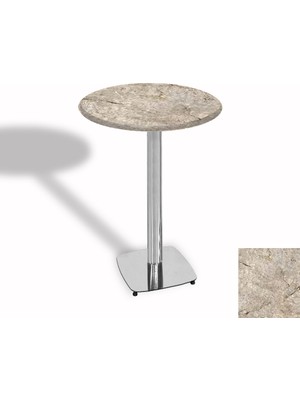 Dockers Bistro Masa Tokyo Kromnikel - (Werzalit, Wermodin ve Allzalit Tabla 70 cm Çap) - Scala Marble