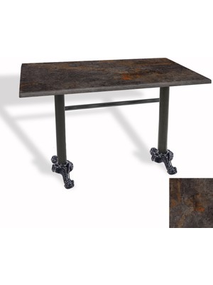 Dockers Çipa Döküm Ayak Masa 80X140 cm - (Werzalit, Wermodin ve Allzalit Tabla) - Metalic Oxid 3