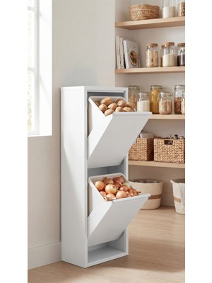 Çok Amaçlı Dolap Mutfak Kiler Dolabı Sebzelik Metal Dolap Ayakkabılık Malzeme Dolabı Beyaz