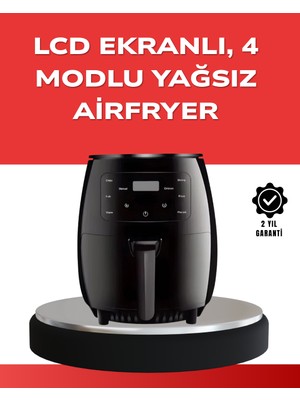 Novytech Büyük Boy 6 Litre Airfryer 2400W Sesli Uyarı LCD Ekran - Lisinya