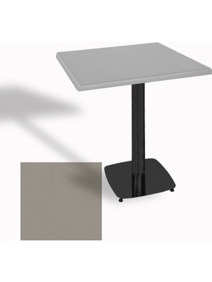 Dockers Tokyo Kare Masa (Esb) 60X60 cm - (Werzalit, Wermodin ve Allzalit Tabla) - Koyu Gri