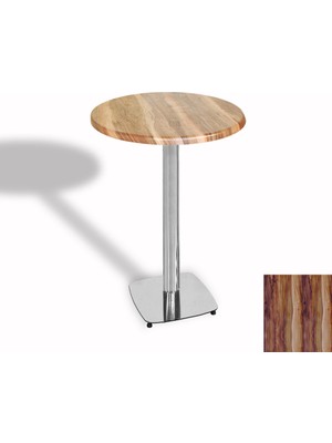 Dockers Bistro Masa Tokyo Kromnikel - (Werzalit, Wermodin ve Allzalit Tabla 70 cm Çap) - Indiana Wood