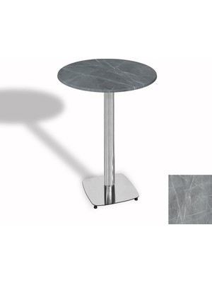 Dockers Bistro Masa Tokyo Kromnikel - (Werzalit, Wermodin ve Allzalit Tabla 70 cm Çap) - Light Temperado