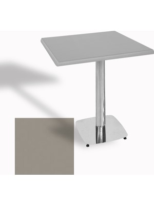 Dockers Tokyo Kare Masa (Kromnikel) 60X60 cm - (Werzalit, Wermodin ve Allzalit Tabla) - Koyu Gri