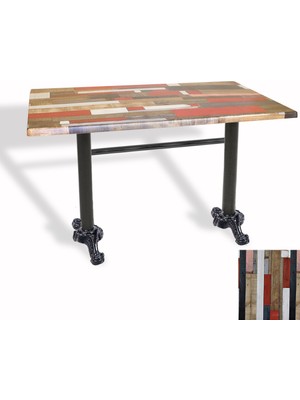Dockers Çipa Döküm Ayak Masa 70X120 cm - (Werzalit, Wermodin ve Allzalit Tabla) - Redwood