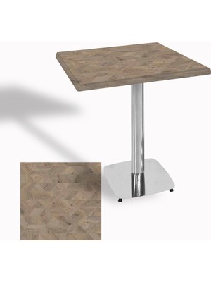 Dockers Tokyo Kare Masa (Kromnikel) 60X60 cm - (Werzalit, Wermodin ve Allzalit Tabla) - Edgy Wood
