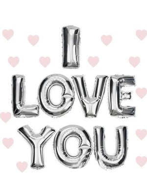 Magicool I Love You Folyo Balon Gümüş Renk 35 cm
