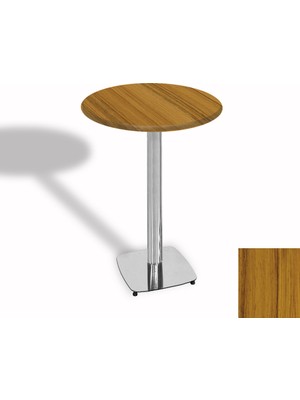 Dockers Bistro Masa Tokyo Kromnikel - (Werzalit, Wermodin ve Allzalit Tabla 60 cm Çap) - Real Teak