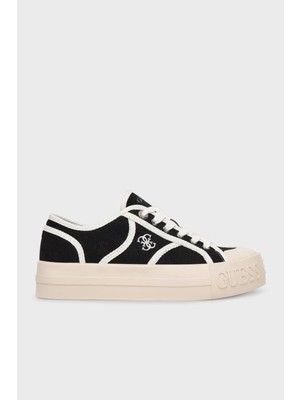 Guess Issah Logolu Bağcıklı Sneaker Ayakkabı FLPISSFAL12 Bayan Ayakkabı Flpıss FAL12 Black