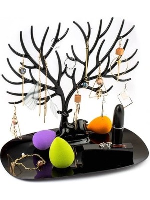 Eco Lounge Geyik Tasarımlı Takı Standı Siyah