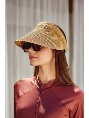 Remsa Mayo Ayarlanabilir Lastikli Vizör Hasır Şapka Güneş Koruyucu Siperlik RŞ-2089 CAMEL01