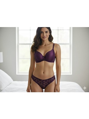 Ecem Dantel Detaylı Destekli Sütyen Külot Takımı – Günlük Konfor