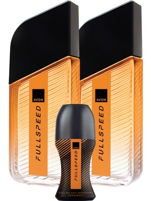Avon Full Speed Erkek Parfüm Seti 2×75 ml EDT ve 50 ml Roll-on Deodorant Uzun Süre Kalıcı Ferah Koku