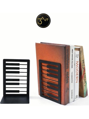 3art Metal Dekorasyon Modern Kitap Tutucu | Minimal Dekoratif Kitap Desteği | Ofis & Ev Için Şık Bookend Seti