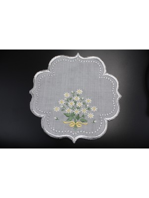 Nakışkonsept Papatya Desenli Puanlı Kokteyl Peçete 6lı