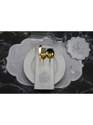 Nakışkonsept Ramazan Mübarek Yazili 18 Parça Parca Amerikan Servis Takimi