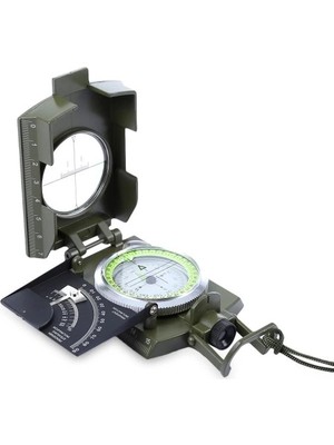 SiHako Prizmatik Suya Dayanıklı Işıltılı Pusula ile Kılıfı Askeri Ordu Kamp Yürüyüş Seyahat Için Jeoloji P