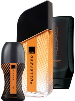 Avon Full Speed Erkek Parfüm ve Saç Vücut Şampuanı Hediyelik Set 75 ml EDT, 50 ml Roll On