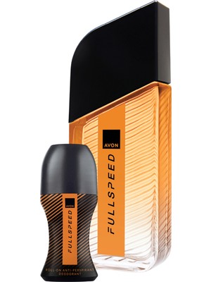 Avon Full Speed Erkek Parfüm EDT 75 Ml ve 50 Ml Roll On Hediyelik Set Şık Tasarım