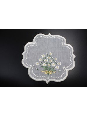 Nakışkonsept Papatya Desenli Puanlı Kokteyl Peçete 1ADET