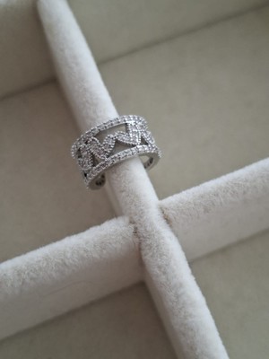 Pames Aksesuar Zirkon Kalp Detaylı Kıkırdak Küpesi