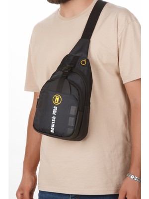 Newish Polo Erkek Kumaş USB Kulaklık Çıkışlı Çapraz Göğüs ve Omuz Çantası - NEWPOLO391