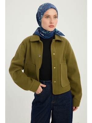 Schaless Sonsuz Aşk - Lacivert - Efilia Desenli Eşarp - 90X90 cm