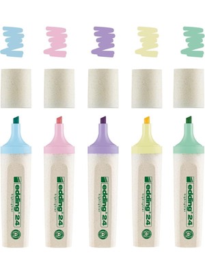 Edding 24 Fosforlu Pastel 5 Renk