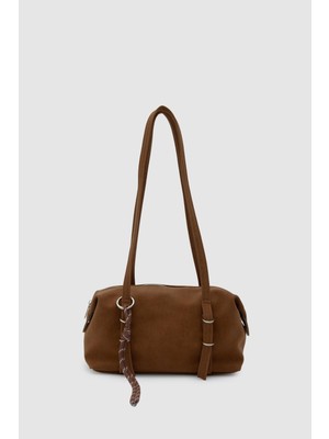 Shule Bags Gia Charmlı Oval Çanta Taba