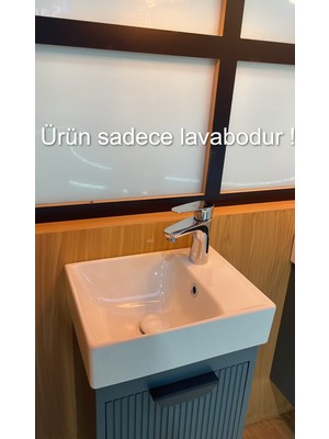 Turkuaz Seramik Cerastyle Dolap Uyumlu & Tezgah Üstü Sharp Lavabo 40X30 044200