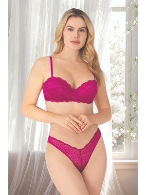 NBB Destekli Straplez Dantelli Sütyen Takım 4865