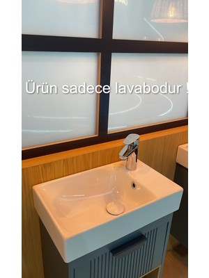 Turkuaz Seramik Cerastyle Dolap Uyumlu & Tezgah Üstü Sharp Seri Lavabo 50X30 044300-U