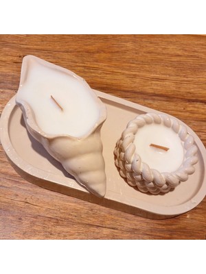 Celestia Dekoratif Vanilya Kokulu Mum Set