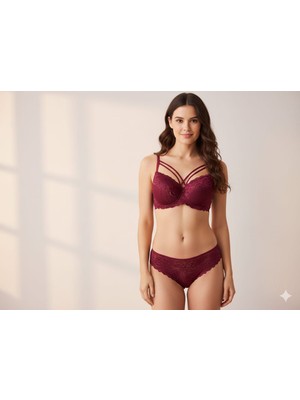 Hb Comfort Askı Detaylı Dantel Sütyen Külot Takımı – Şık ve Konforlu