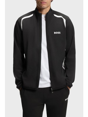 Boss Logolu Regular Fit Dik Yaka Fermuarlı Sweat Erkek Sweat 50554402 001
