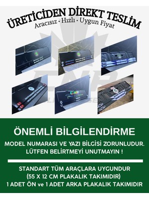 CNR Tabela Ve Aksesuar Kişiye & Firmaya Özel Pleksi Plakalık