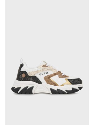 Guess Notiss Logolu Bağcıklı Sneaker Ayakkabı FLPNTSFAL12 Bayan Ayakkabı Flpnts FAL12 Beıbr