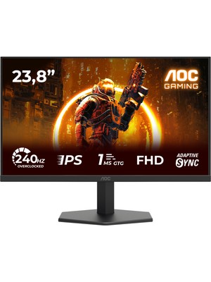 AOC 24G11ZE 23,8" 240 Hz(OC) 0,3 ms FreeSync Full HD HDR 10 Fast IPS Oyuncu Monitörü