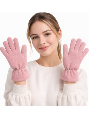 Bilekleri Büzgülü Kadın Örme Eldiven