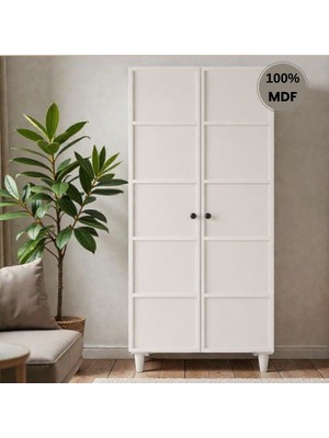 Comiet Piano Ayaklı Tasarım 2 Kapak Mdf Gardırop